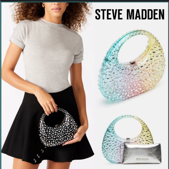 Steve Madden Handbags - Steve Madden Silver and Multicolor Shoulder Bag